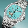 GLENAW Dual Seconds Dual Hour Hand Mechanical Watch Original Stainless Steel Authentic Watch Night Glow Waterproof Men's Watch