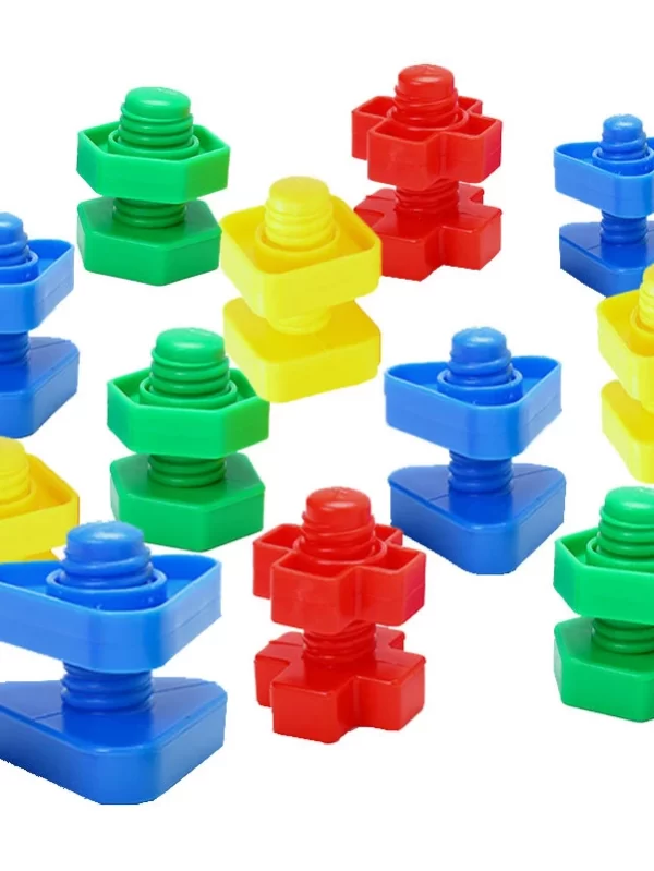 4Pair Plastic Nuts And Bolts For Kids Montessori Educational Toys Bloques De Construcción Niños De 3 5 6 7 9 Años