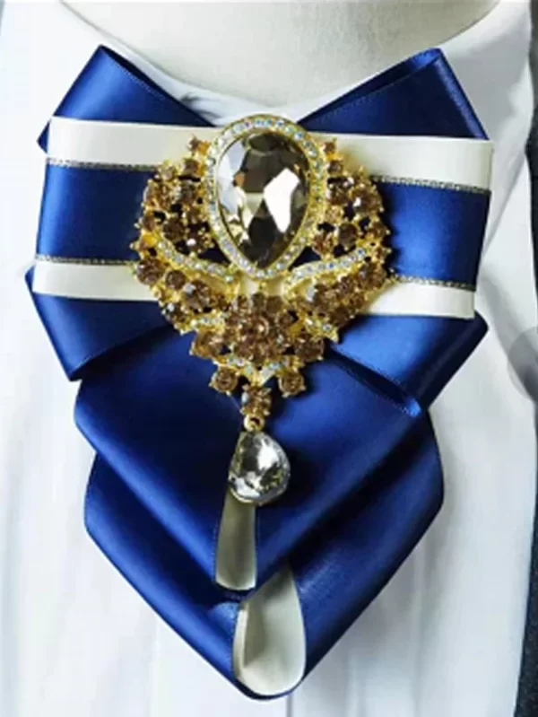 Luxo original strass bowtie broches conjuntos de corrente high-end masculino mulher jóias presente masculino festa de negócios acessórios de casamento - Image 3