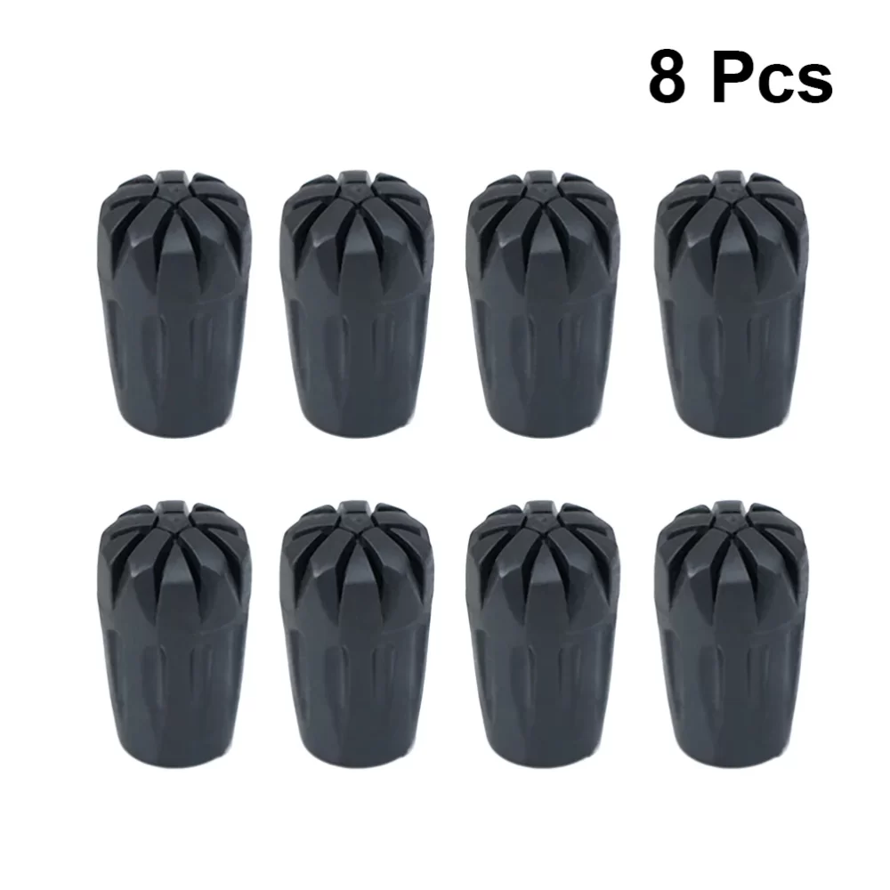 Nordic Trekking Pole Replacement, Nordic Walking Stick Cane Climb Protector de acampamento ao ar livre, Cap Tip, ponta de borrachas, 8pcs