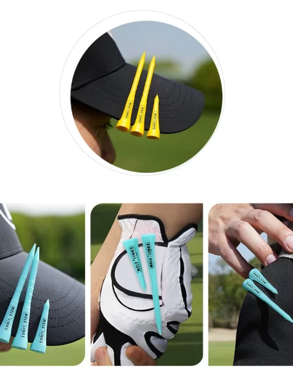 Suporte ajustável do T do golfe do plástico, tamanho compacto, grampo portátil, extra grosso, altura, exterior, acessório do golfe, 10pcs - Image 5