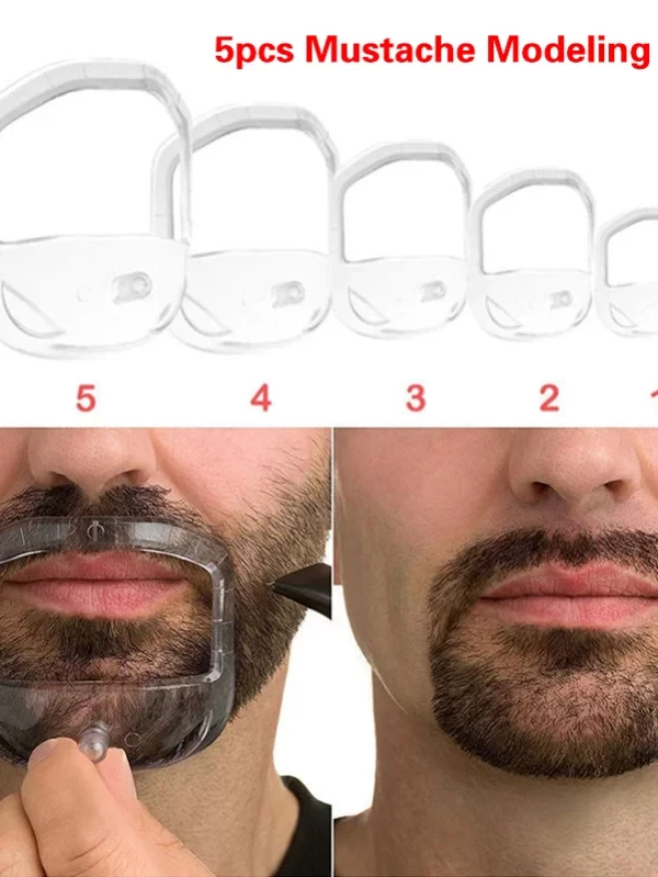 Barba Styling Tool Set para homens, modelo de barbear, cuidado facial, presente para marido