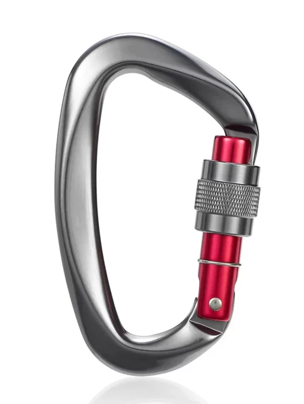 Mosquetão D-Shape Buckle Segurança Screw Lock, portão com mola, alumínio, ao ar livre, Kits de montanhismo, escalada, 25kN - Image 6