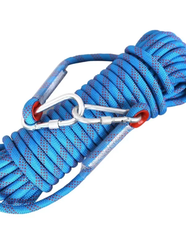 Cabo de segurança para escalada, corda de rapel, equipamento para esporte ao ar livre, preto e laranja, espessura de 8mm, 1pc, 5 m - Image 4