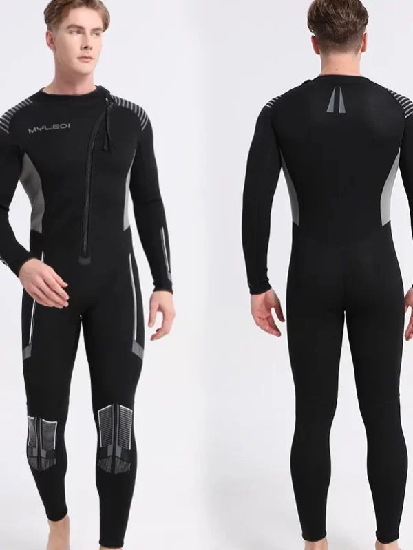 New3mmEuropean Size One-Piece Diving Suit Neoprene Cold-Proof Warm Men's Diving Suit Swimsuit - Image 2