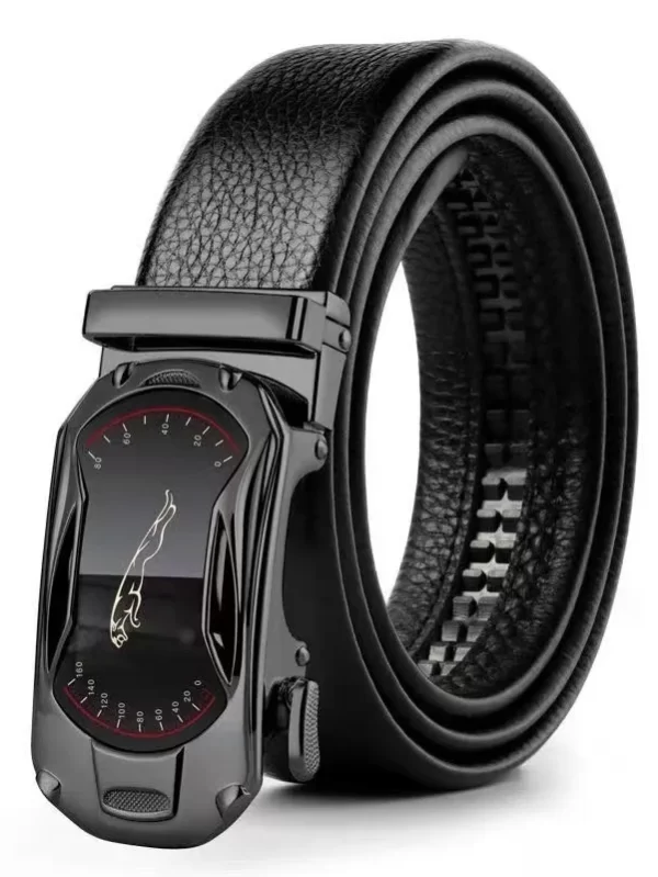 105 130 140 150 160 170cm Plus Size Leather Belt Metal Alloy Automatic Buckle Brand Luxury Designer Waist Belts for Men Jeans - Image 4