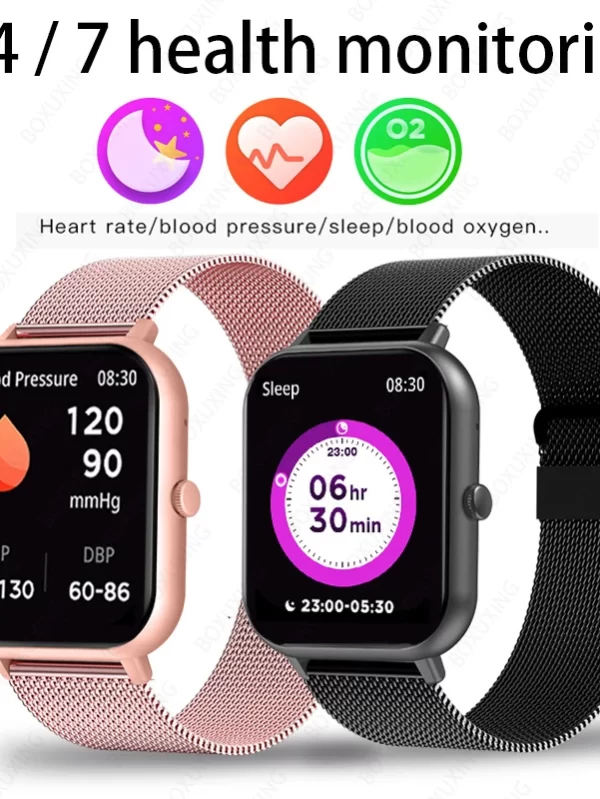 Xiaomi-relógio inteligente para homens e mulheres, freqüência cardíaca, pressão arterial, esporte, rastreador de fitness, chamada bluetooth, smartwatch, novo, 2022 - Image 2