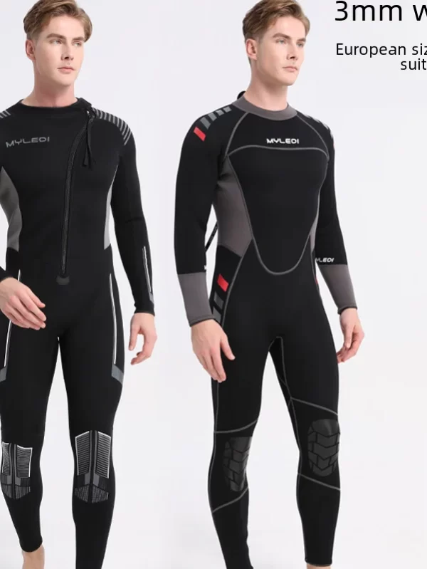 New3mmEuropean Size One-Piece Diving Suit Neoprene Cold-Proof Warm Men's Diving Suit Swimsuit