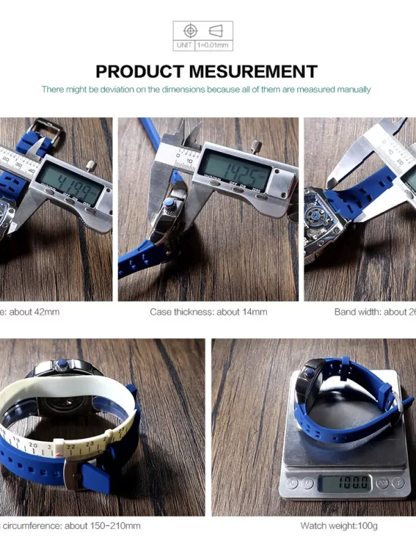 MEGIR Blue Mechanical Watch for Men Tonneau Hollow Dial Sport Waterproof Automatic Wristwatch with Luminous Hands Silicone Strap - Image 6