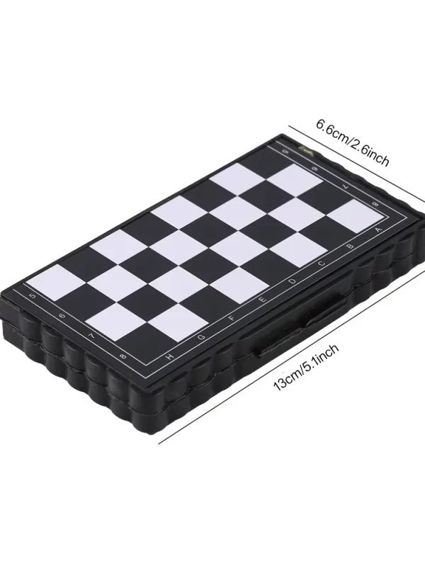 Mini Conjunto De Xadrez Magnético Dobrável Magnético Plástico Tabuleiro Jogo Portátil Kid Toy Portátil Ao Ar Livre - Image 2