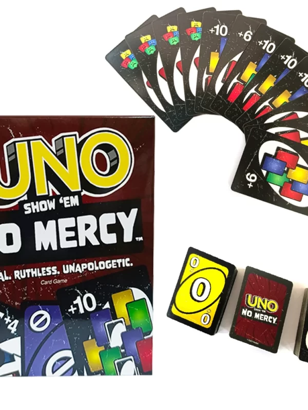 Um flip!! Uno card board game uno no mercy super mario para adultos e crianças, jogo de mesa, presente de aniversário