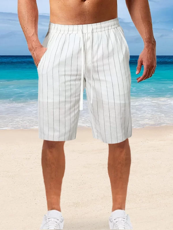 Calção casual de algodão e linho masculino, calção de jogging esportivo, calça curta de ginástica, verão, novo, 2022