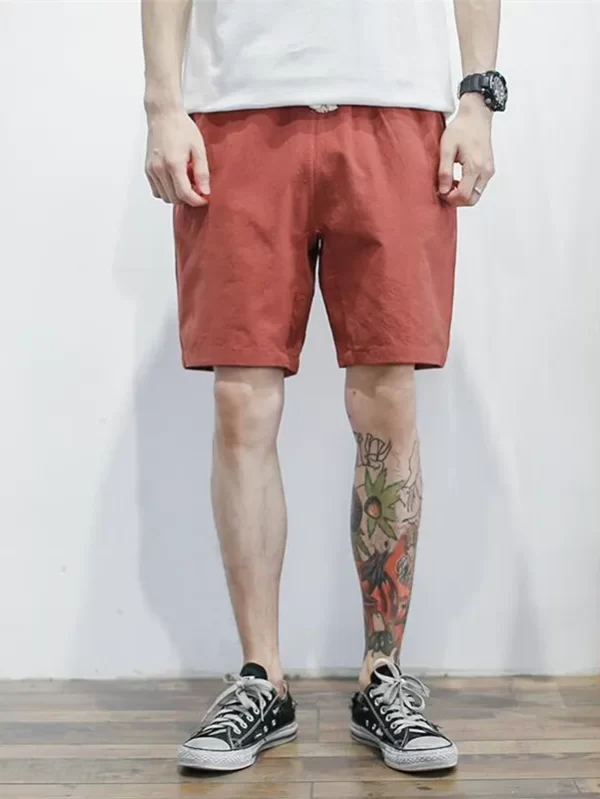 Calça solta de linho algodão masculina, elástico na cintura, calça com cordão, casual, meia calça pura, moda masculina, verão, nova, tamanho grande, M-6XL, 2022 - Image 3