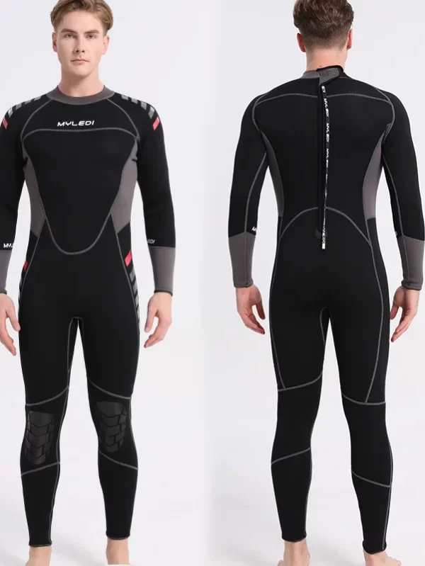New3mmEuropean Size One-Piece Diving Suit Neoprene Cold-Proof Warm Men's Diving Suit Swimsuit - Image 3