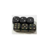 Dados preto com estrela para festa, acessório de jogo para festas divertidas, 12mm d6 em 2 cores