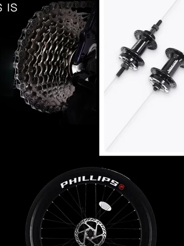 Integrado Brake Bicycle com Dual Disc Shifting, Road Bike, Corrida de Alumínio, Cidade Commuter, 60mm Altura Rim, 700C - Image 5