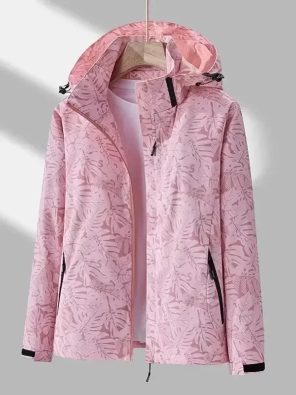 Outdoor Camouflage Jacket Women Men Single Layer Windproof Waterproof Hooded Jacket Breathable Sport Running Mount Camping Suit