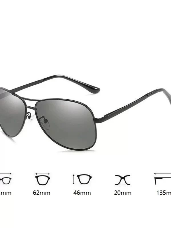 Óculos de sol piloto fotocromático polarizado para homens e mulheres, óculos de sol camaleão, mudança de cor, dia e noite, óculos luxuosos, UV400 - Image 4