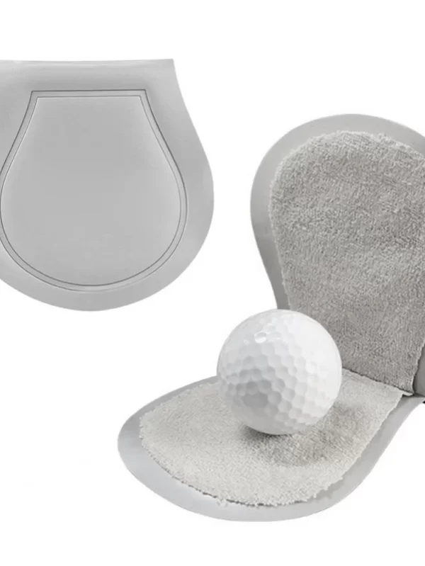 PU Leather Golf Club Toalha de Limpeza, PU Tamanho do Bolso Cleaner, Faux Leather Ball Wipe Cloth, Não Fade, 1Pc