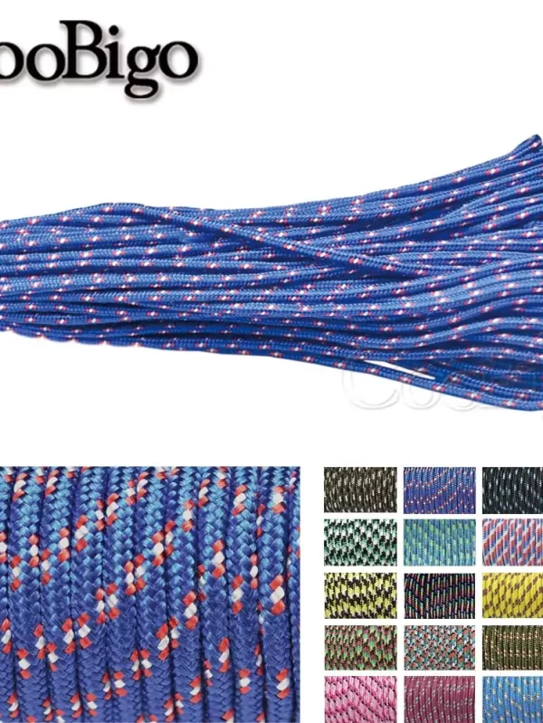 3mm paracord 350 cabo de pára-quedas caminhadas ao ar livre acampamento sobrevivência pulseira corda coleira cão acessórios um núcleo 100/328ft