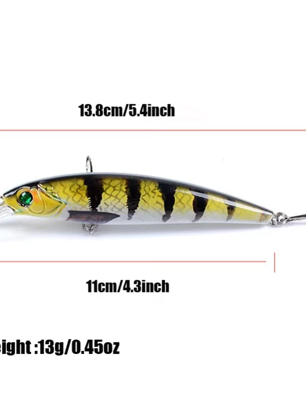 Impressão colorida afundando Minnow Fishing Lure, isca artificial, equipamento de pesca legal, 13g, 1pc, 3pcs - Image 6