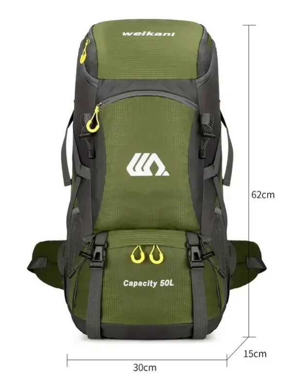 Mochila de viagem impermeável para homens, grande bolsa de caminhada, mochila turística, esportes ao ar livre escalada montanhismo, saco de bagagem 50L - Image 2