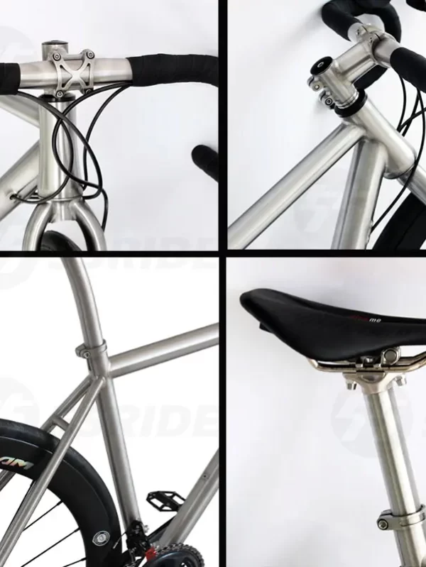 Bicicleta De Cascalho De Liga De Titânio, bicicleta De Corrida De Estrada De 22 Velocidades, freio De Disco, preço De Fábrica, 700C - Image 5