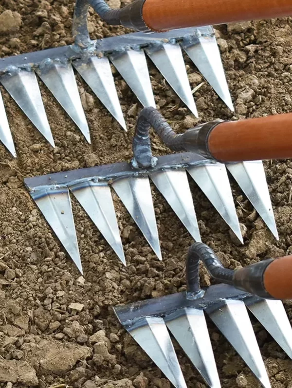 Hoe Weeding Rake 4/7 Tooth Ground Loose Soil Weeders Grass Puller Farm Agricultural Garden Hand Tools Nail Rake - Image 5