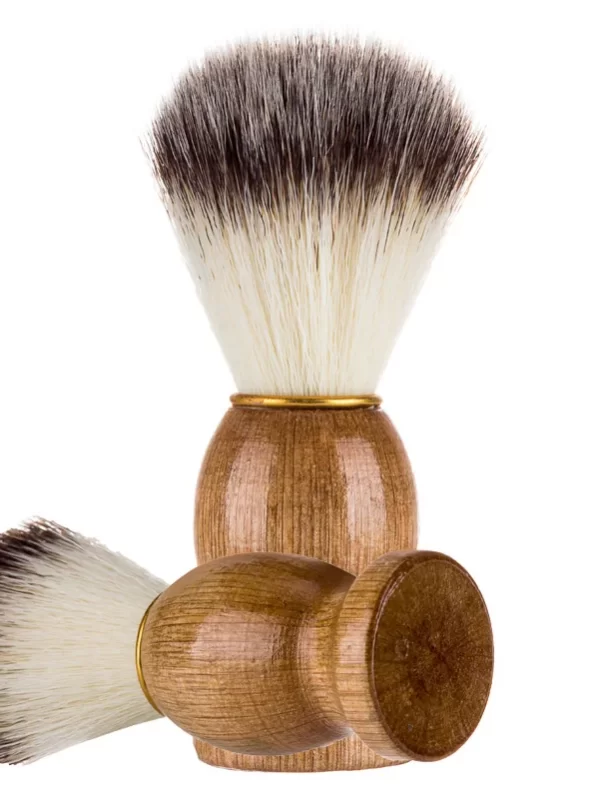 Natural Badger escova de barbear para homens, cabo de madeira, limpeza facial da barba, ferramenta do salão do barbeiro, 1 pc, 2 pcs, 4 pcs, 6 pcs, 8pcs - Image 2