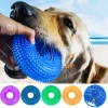 Cão de estimação brinquedos filhote de cachorro soando brinquedo molar squeaky dente anel de limpeza tpr treinamento pet dentes mascar brinquedo espinho acessórios do cão