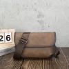 Bolsa de ombro de couro PU vintage para homens, abas simples masculina, bolsa tiracolo de negócios, bolsa de viagem, marca de luxo, nova