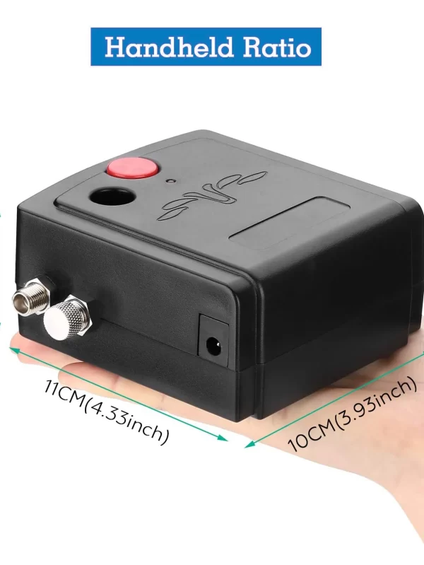 Mini Air Brush Kit with Portable Air Brush Compressor Set, Dual-Action Gravity Air Supply Brush for Painting, Cake Decoration, H - Image 2
