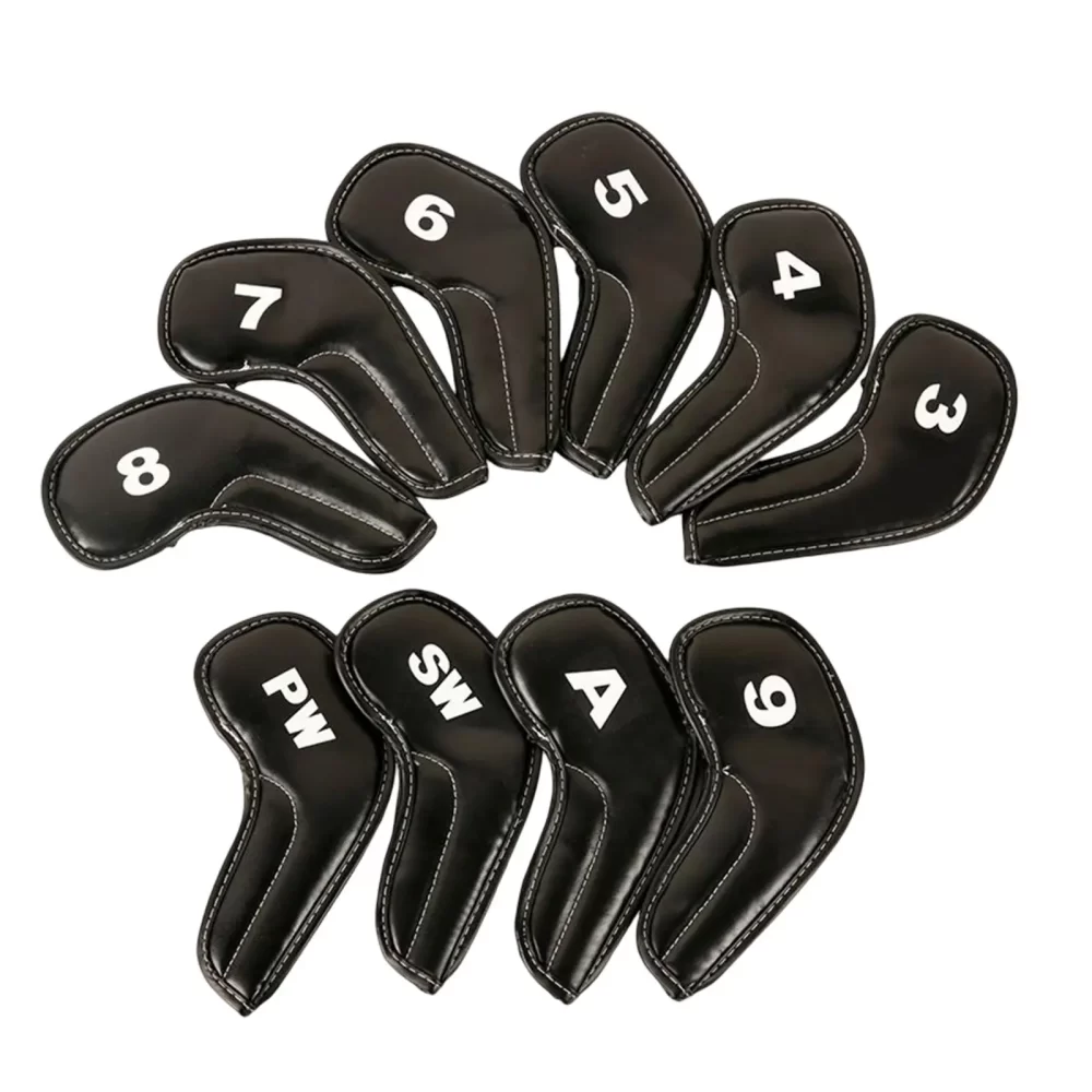 Headcovers Ferro Golfe PU Set, Tampa Da Cabeça Do Clube De Golfe, Número Tag Wedge Ferro, 10Pcs - Image 3