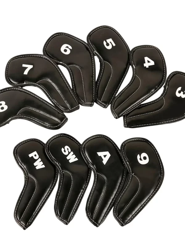 Headcovers Ferro Golfe PU Set, Tampa Da Cabeça Do Clube De Golfe, Número Tag Wedge Ferro, 10Pcs - Image 3