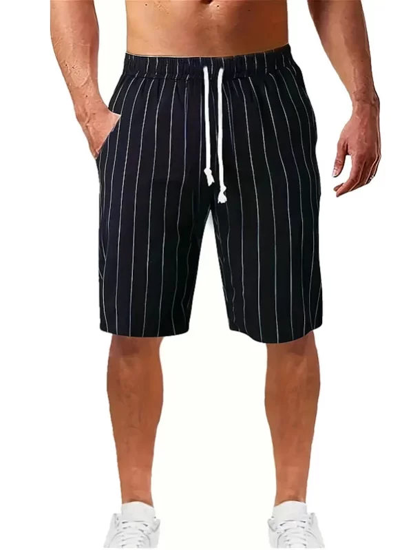 Calção casual de algodão e linho masculino, calção de jogging esportivo, calça curta de ginástica, verão, novo, 2022 - Imagem 3