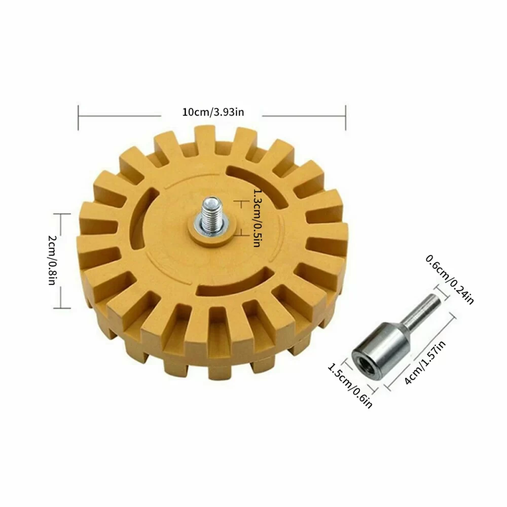 4 Rubber Eraser Wheel Pin Stripe Decal Car Sticker Caramel Pneumatic Removal - Image 2