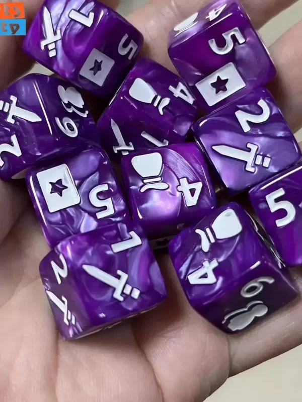 Conjunto de Dados Poliédricos para Jogo de Tabuleiro, Game of Thrones, D6, TRPG, RPG, Cthulhu, COC, Kit Number Dices, 10 PCs por Conjunto, 16mm - Image 6
