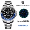 PAGANI DESIGN New Japan NH34 GMT Men Mechanical Watch Luxury Sapphire Glass AR Coating Automatic Watch for Men relogio masculino