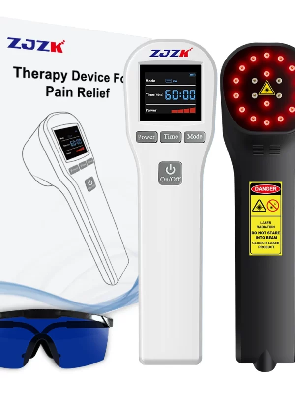 ZJZK-Equipamento de Fisioterapia a Laser Frio Massageador de Costas e Pescoço, Máquina de Relaxamento Muscular, Novo, 4Pcs * 808nm