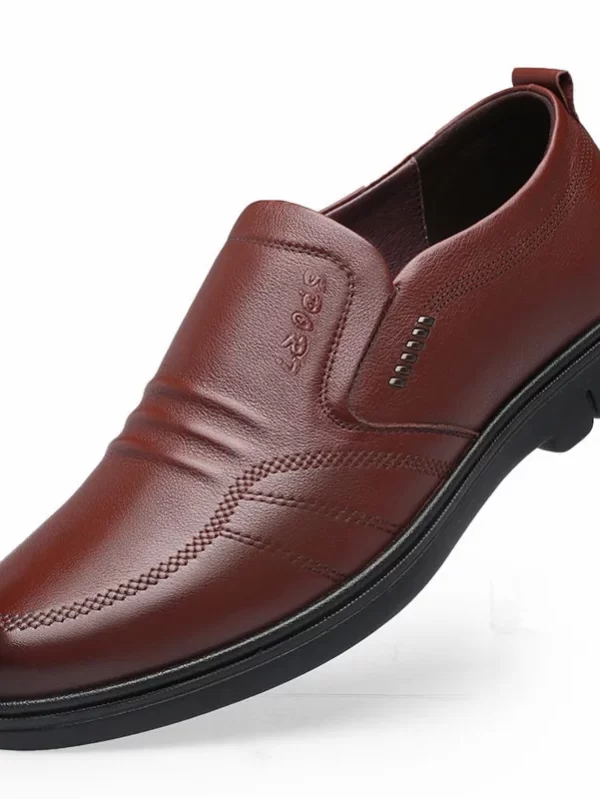 Homem esporte sapato mocassins homem antiderrapante couro deslizamento-on preto sapatos de condução tênis masculino vestido sapatos luz respirável calçados planos - Image 5