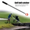 Aço inoxidável Golf Ball Retriever, telescópico, alça confortável, Golf Ball Pickup, Acessórios de golfe ao ar livre, 9ft, 12ft