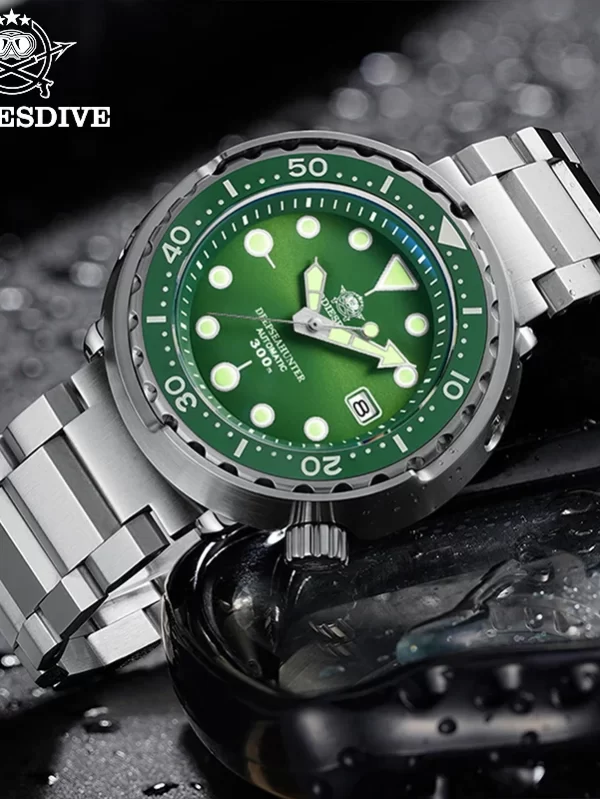 ADDIESDIVE Automatic Mechanical Watch Male American Stainless Steel Scratch Proof Waterproof Diving Watch Business Leisure Watch - Image 4