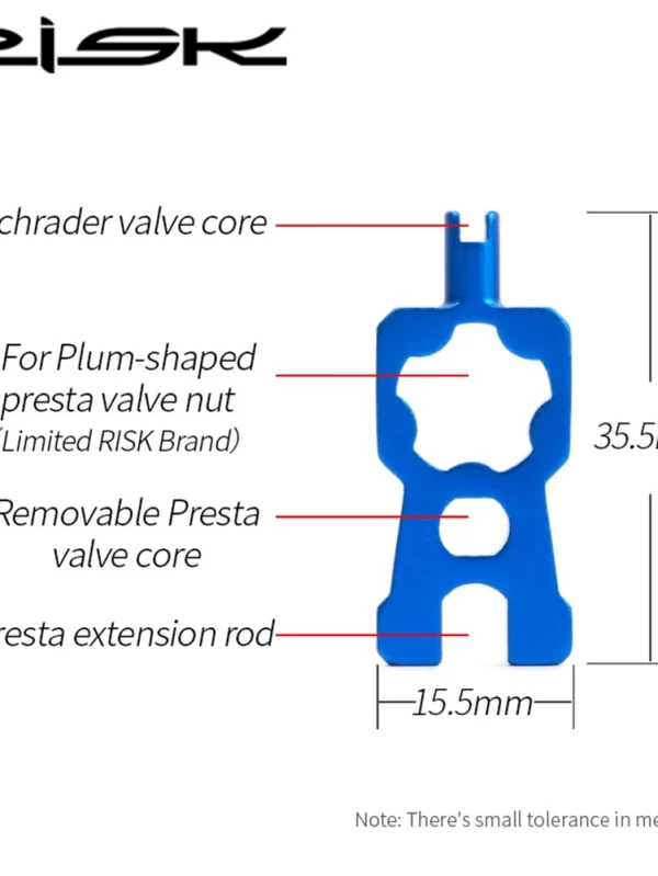 RISCO-4 in 1 Bike Valve Chave Núcleo, 2 Presta Valve Caps Set, Instalação de válvula de bicicleta de estrada, Remoção portátil Repair Tool - Image 6