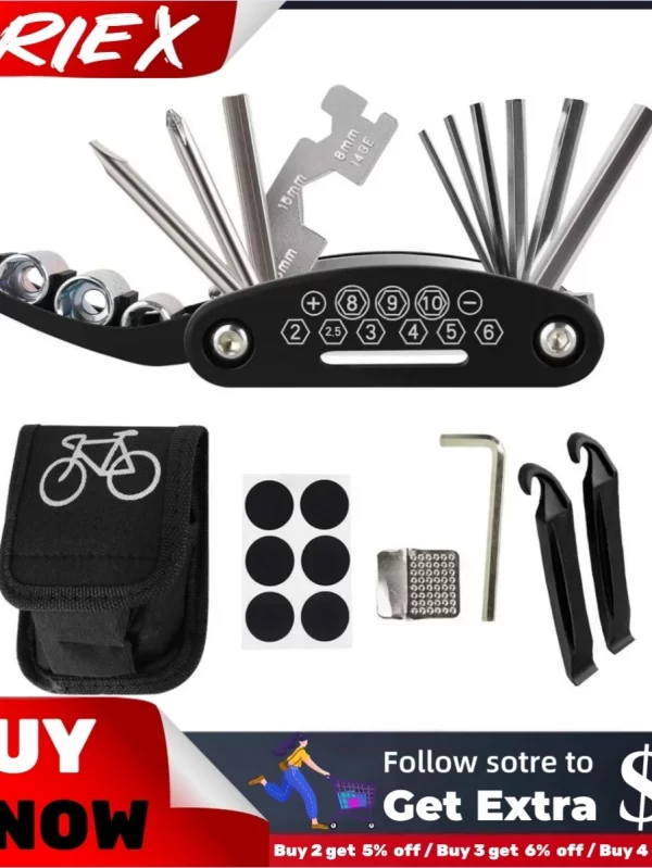 Portable Bicycle Repair Tools Kit Bike Repair Tools Kit Pump Tire Patch Multi-functional Wrench Bike Tool Set Accessories