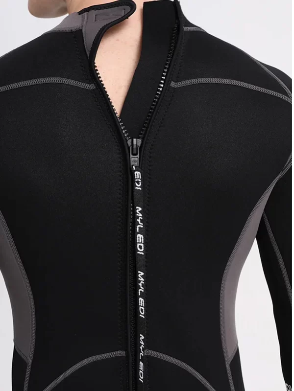 New3mmEuropean Size One-Piece Diving Suit Neoprene Cold-Proof Warm Men's Diving Suit Swimsuit - Image 4