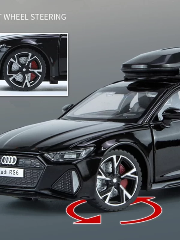 1/32 Audi RS6 Avant Alloy Station Wagon Car Model Diecasts Metal Toy Sports Car Model Simulation Som e Luz Crianças Presentes - Image 4