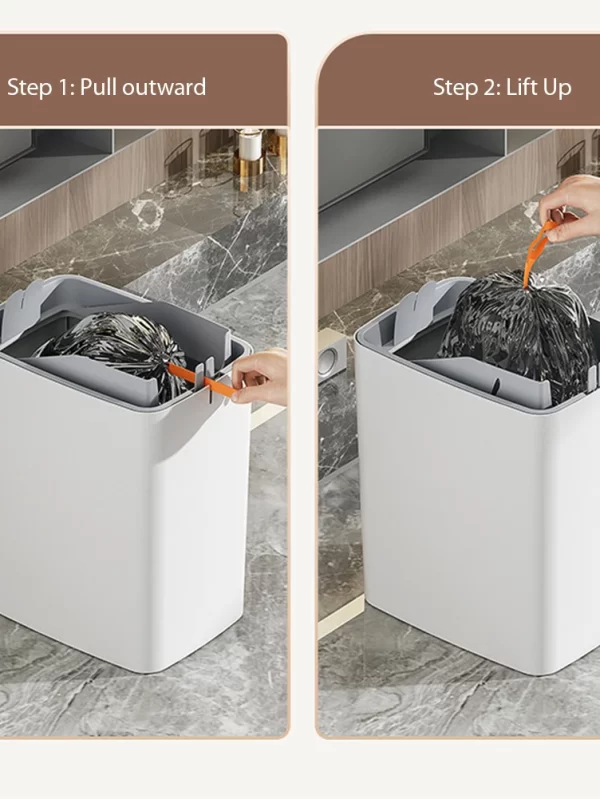 Automatic Trash Bin IPx5 Waterproof Electronic Smart Dustbin Moisture-Resistant Infrared Induction USB Charging for Home Kitchen