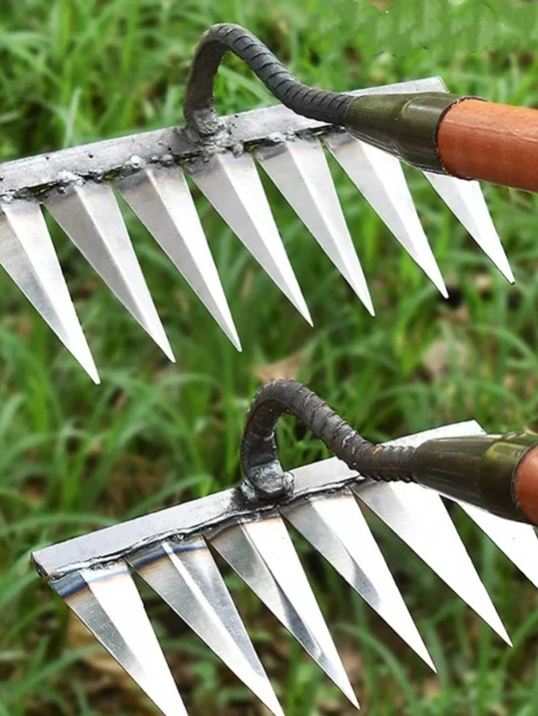 Hoe Weeding Rake 4/7 Tooth Ground Loose Soil Weeders Grass Puller Farm Agricultural Garden Hand Tools Nail Rake