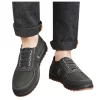 Sapato casual masculino com zíper, sapato de pano respirável, sapato de calçar, grande, bota de vestido, na moda