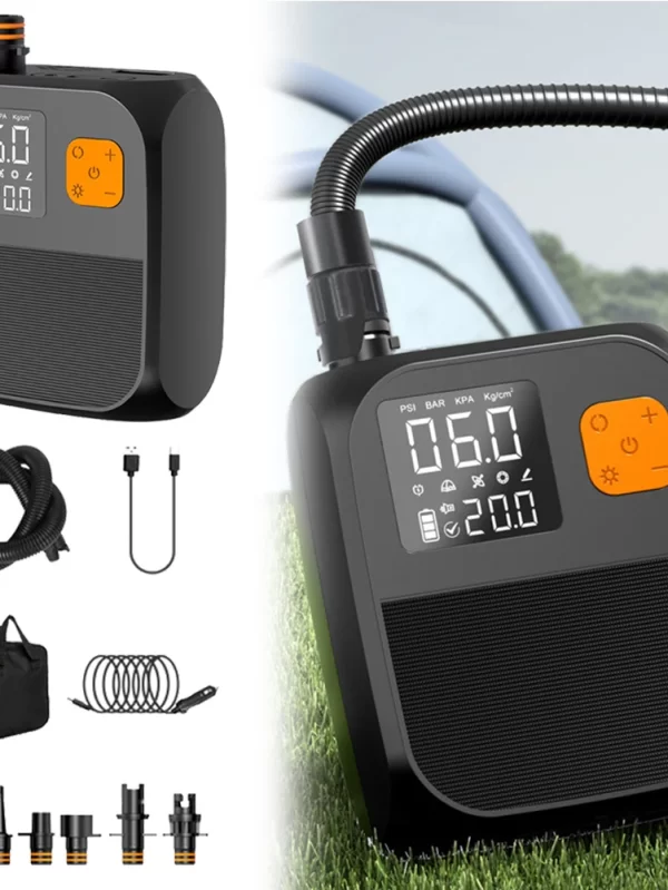 SUP Boat Accessories 25PSl Rechargeable Portable Air Compressor 20000 MAh Air Pump for Surfing Kite Mattress Tent - Image 2